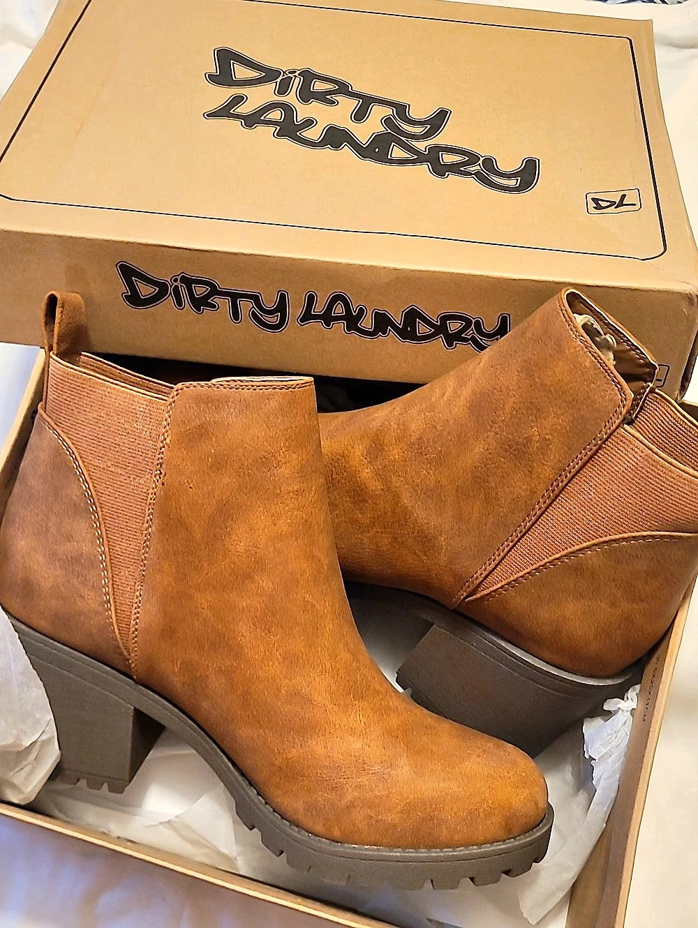Dirty Laundry Lido Walnut Ankle Boots US 9 M